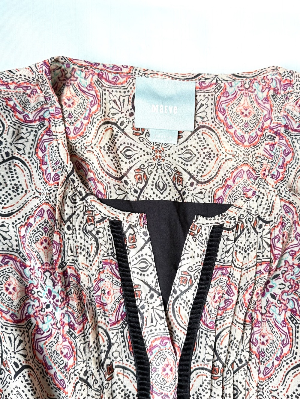 Maeve For Anthropologie Phoenicia Paisley Long-Sleeve Boho Dress View 6